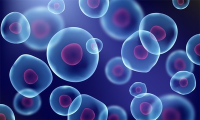 3d cell stem science background. medical microscopic molecular conception. biology research dna nucl
