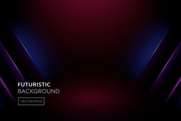 Futuristic abstract gradient dark room background