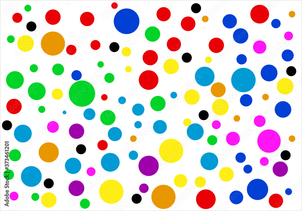 Vector de Stock Estampado de lunares o círculos de colores rojo ...