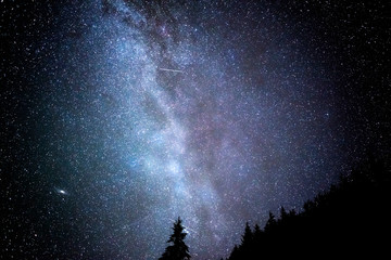 Wall Mural - starry sky. milky way galaxy. this long exposure astronomical photograph taken in the middle of the 