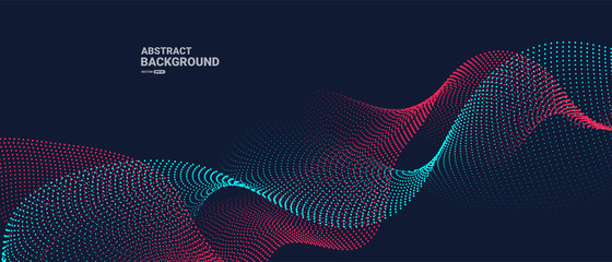 Abstract background with dynamic waves.	
