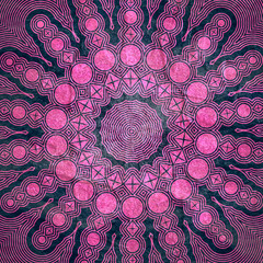Wall Mural - radial dots in circle form. fireworks explosion background. circular design element. abstract geomet