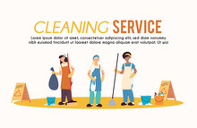 Women With Apron In Cleaning Service