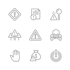 Set line icons of warnings