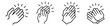 Applause audience icon. Clap, plaudits, standing ovation symbol. flat hands clapping icons. High five signs. Vector human language sign. compliment day. Bravo congratulation, congrats. Cheer hands up