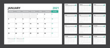 2021 Calendar Planner Set For Template Corporate Design Week Start On Monday.