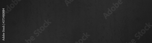 Fotomural Black anthracite stone concrete chalkboard texture background wide panorama bann