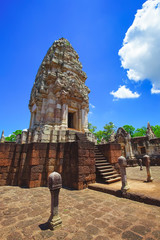 Beautiful scene of Sadok Kok Thom Historical Park.