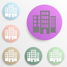 Bluetooth Badge Color Set. Simple Glyph, Flat Vector Of Web Icons For Ui And Ux, Website Or Mobile Application