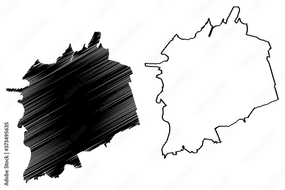 Saltillo City (United Mexican States, Mexico, Coahuila State) map ...
