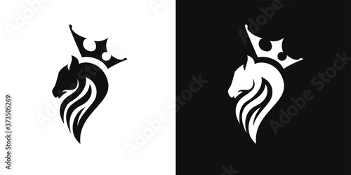 Fotografía royal horse, abstract horse logo with crown