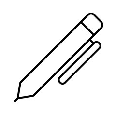 Poster - pen school supply line style icon