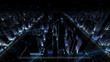 © bluebackimage - Digital City Network Building Technology Communication Data Business 3D illustration Background