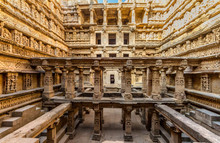 UNESCO World Heritage Queen’s Step Well Or Rani Ki Vav Is Situated In The Town Of Patan, District Patan In Gujarat State Of India. It Is Located On The Banks Of Saraswati River In Patan.