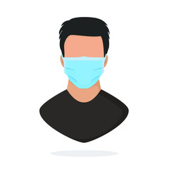 Man Using Medical Mask