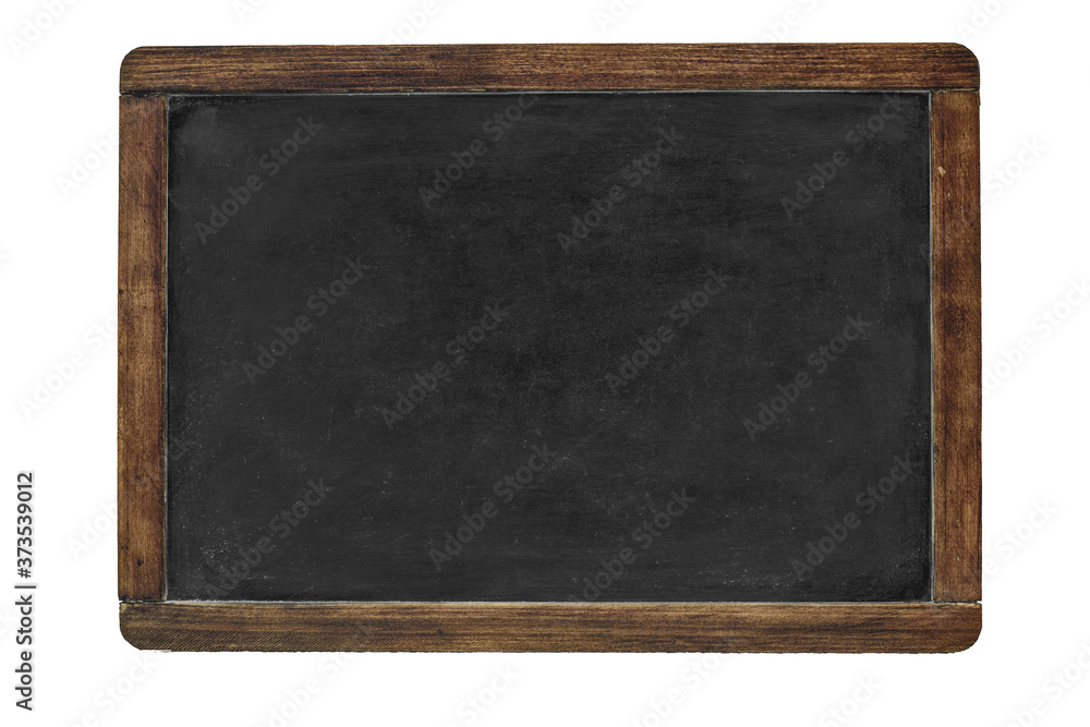 blank blackboard isolated on white - obrazy, fototapety, plakaty 