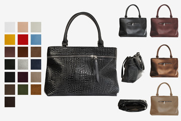 Wall Mural - Styled handbag with embossed patent leather look