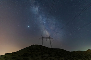 Wall Mural - milky way over gobustan hills