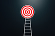 © Who is Danny - Red target with ladder on gray wall.