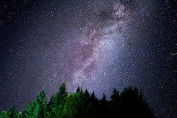 Wall Mural - starry sky. milky way galaxy. this long exposure astronomical photograph taken in the middle of the 