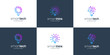 © suneo_99 - Set collection smart tech logo design symbol lamp bulb.