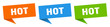© Aquir - hot banner sign. hot speech bubble label set