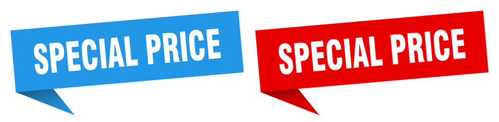 Wall Mural - special price banner sign. special price speech bubble label set