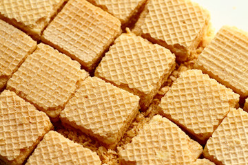 Sticker - A wafer is a crisp, often sweet, very thin, flat, light and dry biscuit