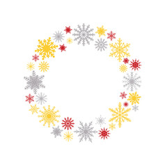 Vector frame for Christmas, New Year, snowflakes