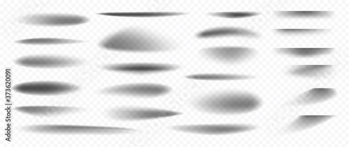 Photographie Realistic shadow effect isolated on transparent background Vector