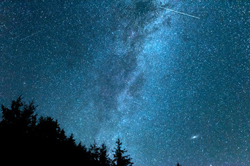 Wall Mural - starry sky. milky way galaxy. this long exposure astronomical photograph taken in the middle of the 