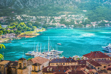 Canvas Print - Harbor in Kotor