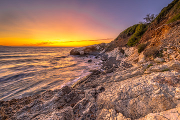 Canvas Print - Coastal sunset Cap Corse