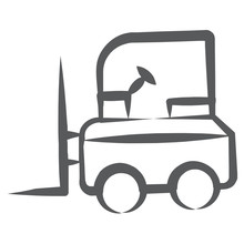 
Icon Of Forklift Truck In Trendy Design, Bendi Truck Vector 
