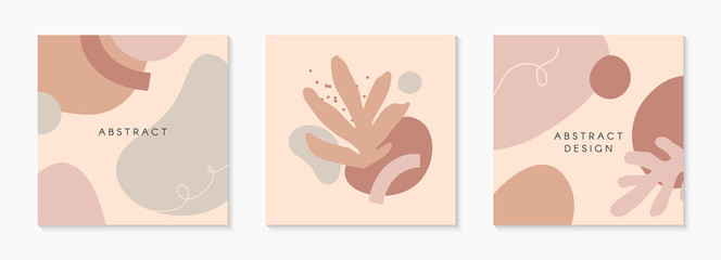 Wall Mural - bundle of modern vector illustrations with hand drawn organic shapes,textures and graphic elements.t