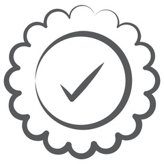 Canvas Print - 
A linear vector design of guarantee badge icon
