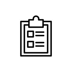 Poster - Clipboard document icon. Simple line, outline vector elements of cabinet accessories icons for ui and ux, website or mobile application