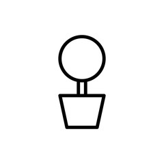 Sticker - Plant tree icon. Simple line, outline vector elements of cabinet accessories icons for ui and ux, website or mobile application