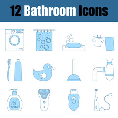 Canvas Print - Bathroom Icon Set