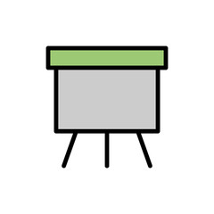 Poster - Clipboard presentation icon. Simple color with outline vector elements of cabinet accessories icons for ui and ux, website or mobile application