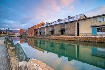 Wall Mural - Cityscape of Otaru, Japan canal and historic warehouse, Sapporo