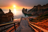 Fototapeta Uliczki - Coves and cliffs at Ponta da Piedade the most famous spot of Algarve region, in Portugal.