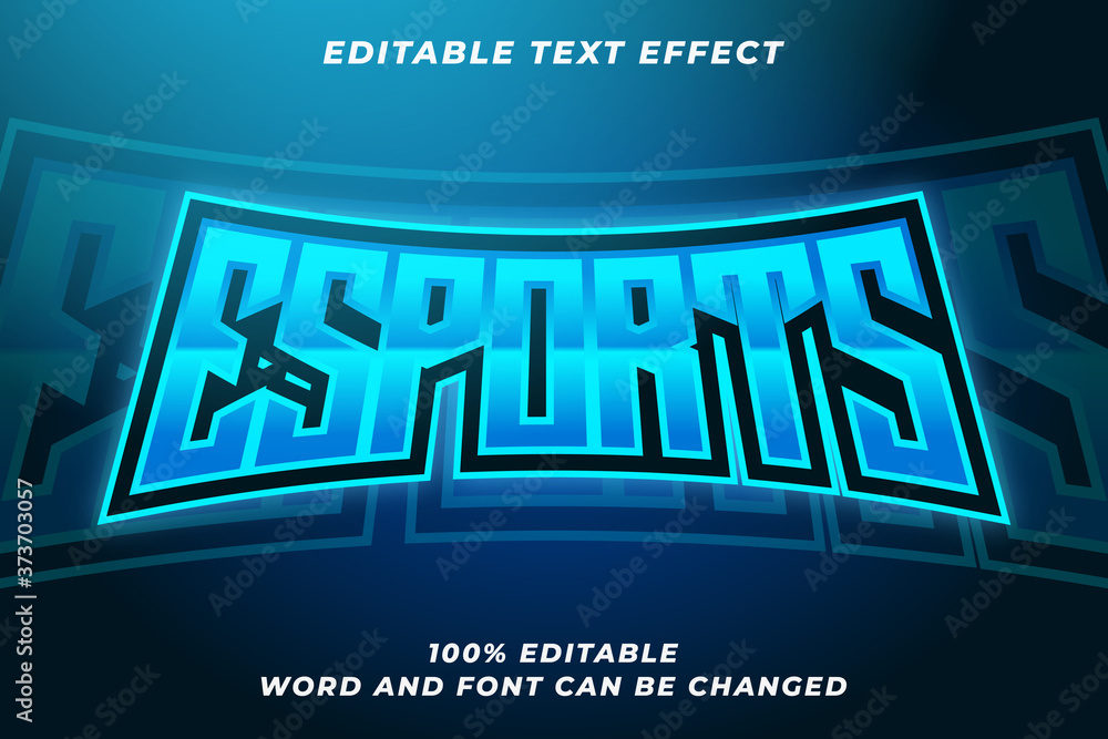 Esport text style effect Premium Vector Stock Vector | Adobe Stock