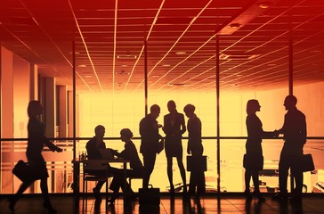 Wall Mural - business people in office