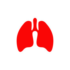 Sticker - Lung logo design vector template