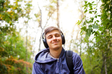 Canvas Print - Young Man in Headphones