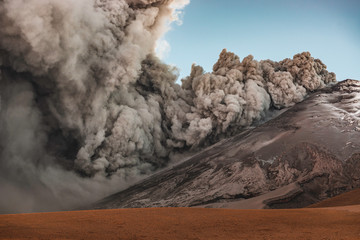 The Cotopaxi volcano, Ecuador, during the ash eruptions of 2015/2016