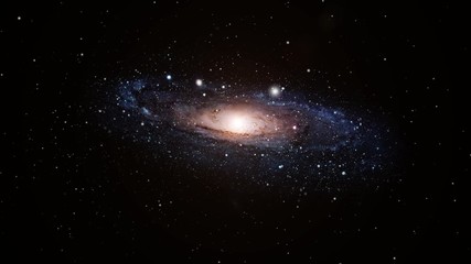 a galaxy in a star-studded universe, cosmos