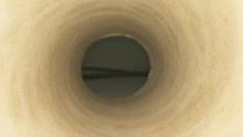 Super Close Up. Macro Shot Inside A Hollow Cardboard Tube