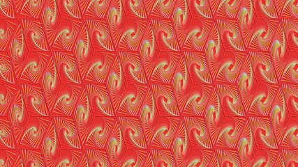 Fototapete - Spiral wire pattern abstract loop animation. 3d rendering geometric shape HD